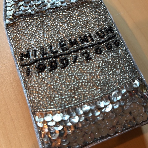 Vintage Sequin & Satin  1998 Champagne Bottle Trinket Box Millennium 1999/ 2000 - Picture 3 of 10